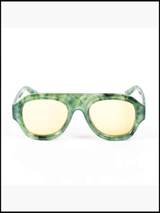 Plastic Retro Aviator Sunglasses Oversized Square Shield